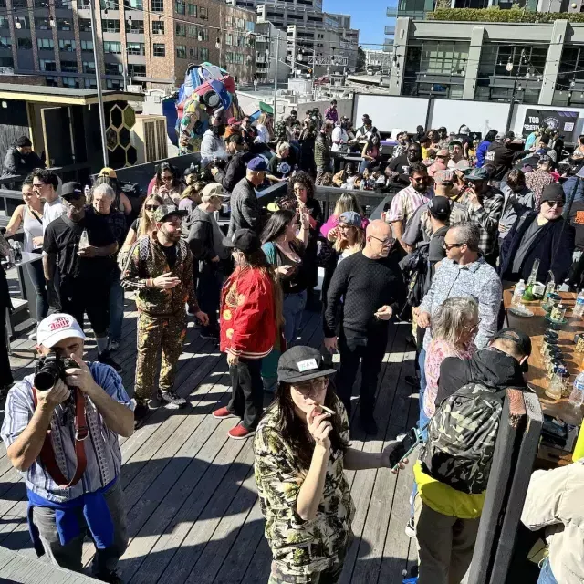Guests attend a SF Weed Week event.